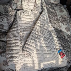 NWT Columbia Women's Powder Lite Mid Jacket in Beige/Cream